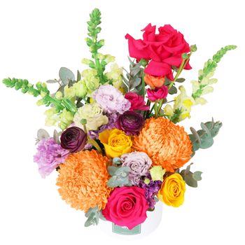 Vivid Pop Hatbox Flowers