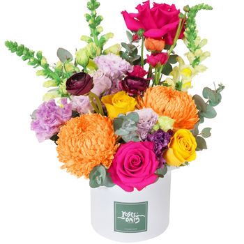 Vivid Pop Hatbox Flowers