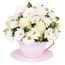 White Cottage Tea Cup Flowers