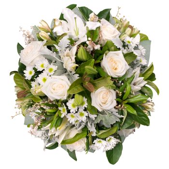 White Elegance Hatbox - Premium Flowers