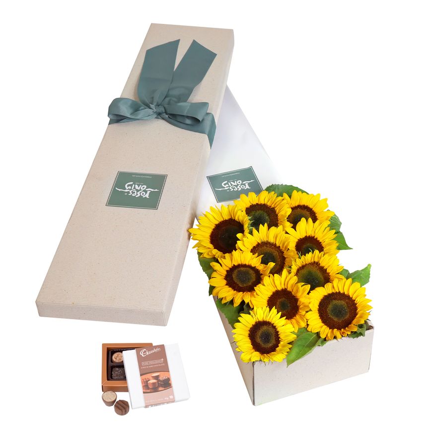 10 Sunflowers Gift Box
