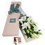 10 White Oriental Lilies Gift Box Flowers