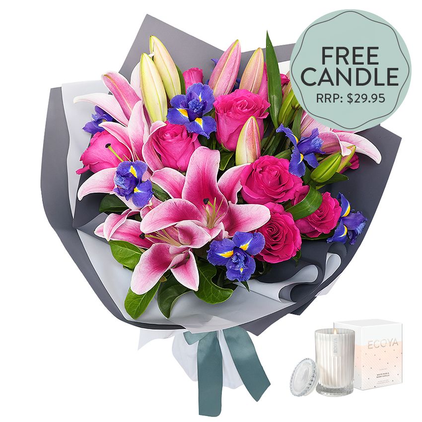 Exquisite Bouquet with FREE Candle