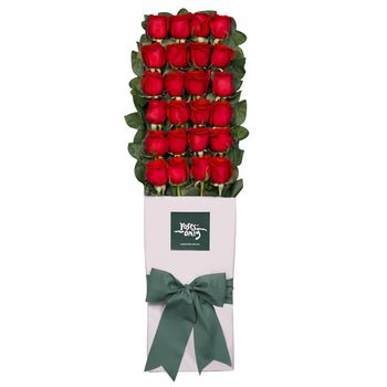 24 Red Roses for Valentine's Day Gift Box Flowers