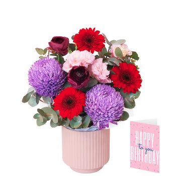 Twilight Posy with Birthday Card Flowers