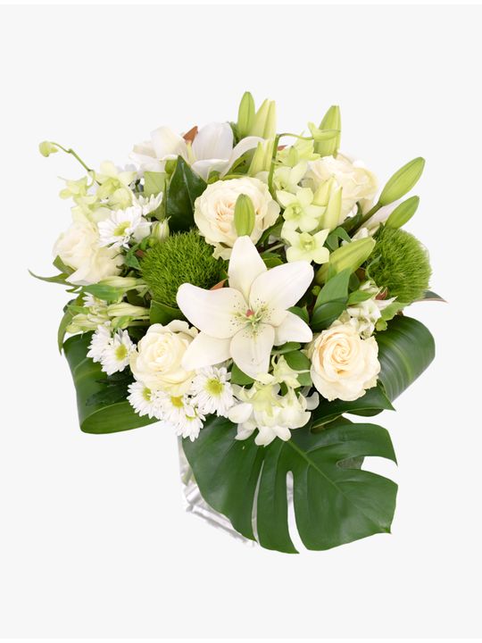 Classic Arrangement in Vase with Card & Chocs Flowers