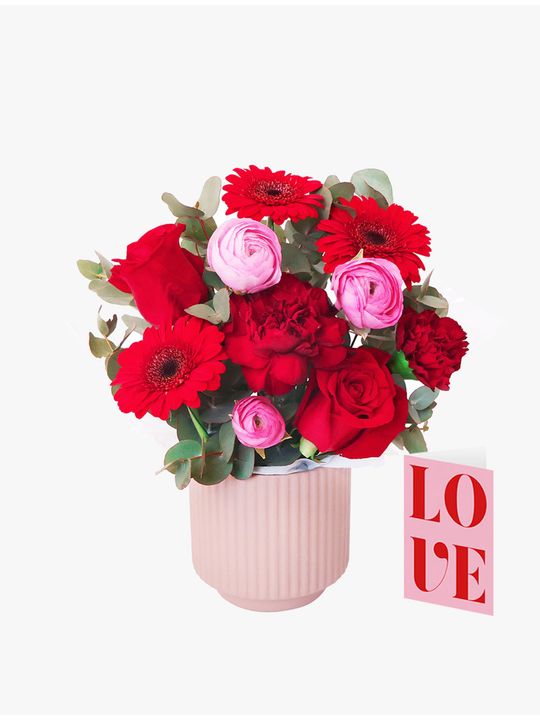 Afterglow Posy With Love Card Flowers