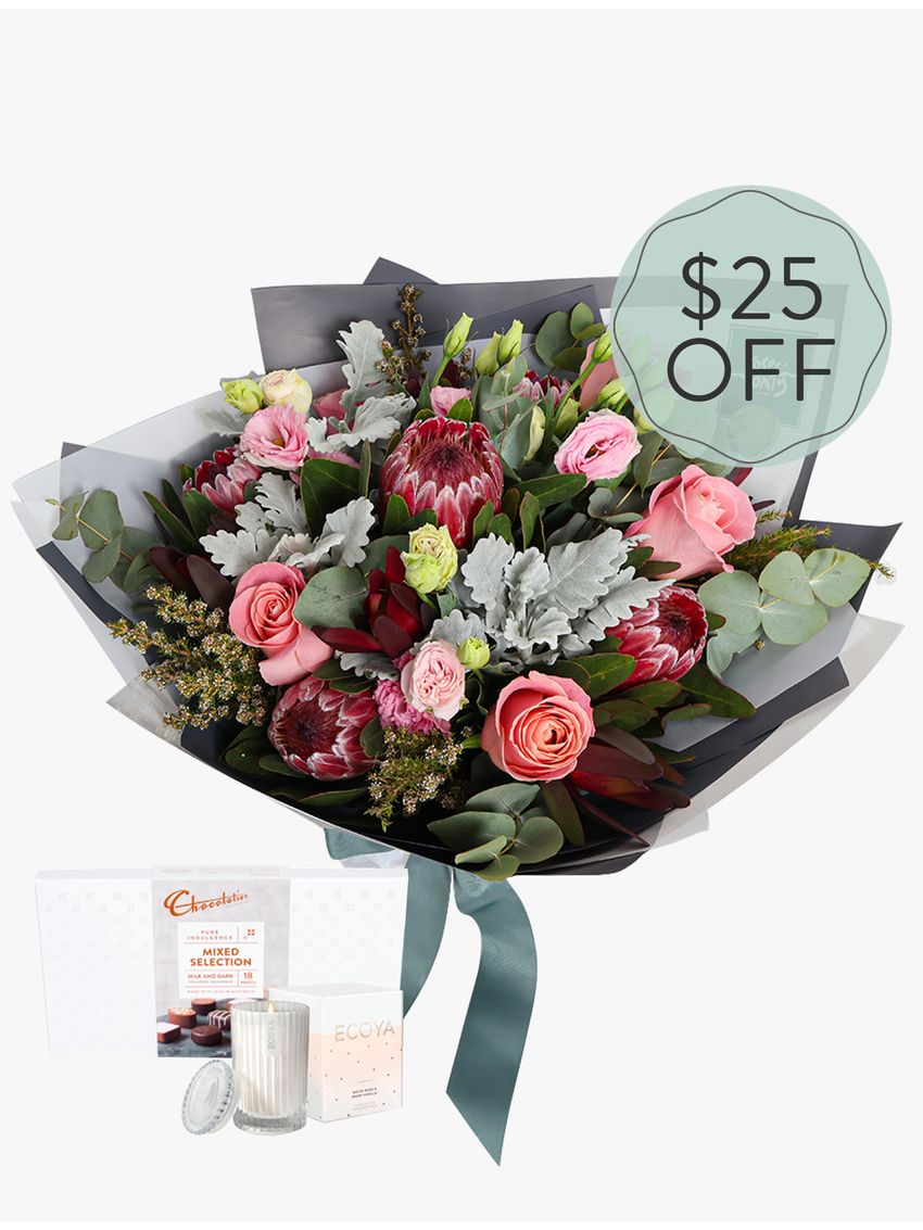 Blushing Natives with Candle & Chocs