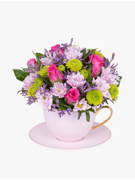 Burst of Colour Tea Cup Flowers