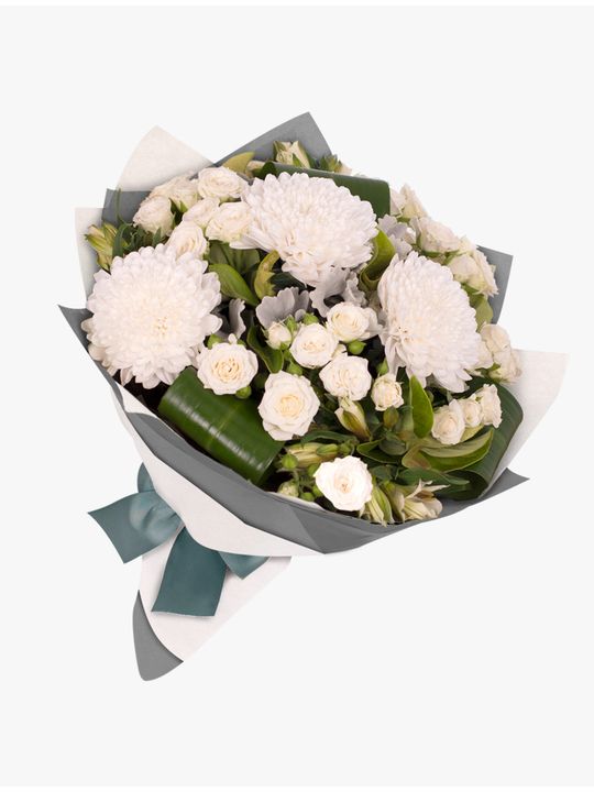 Elegant Bouquet in White & Green Flowers
