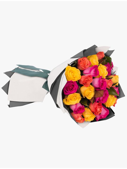 Long Stemmed Rose Bouquet Mixed 24 Flowers