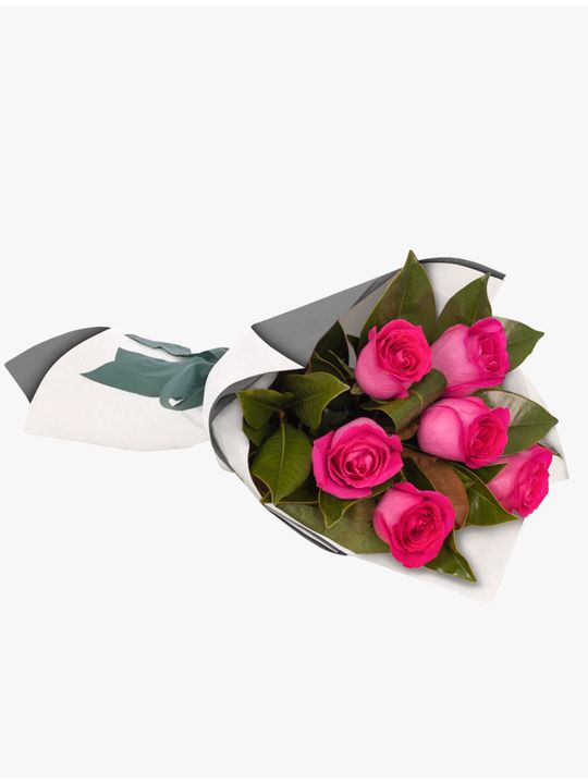Long Stemmed Rose Bouquet Pink 6 Flowers