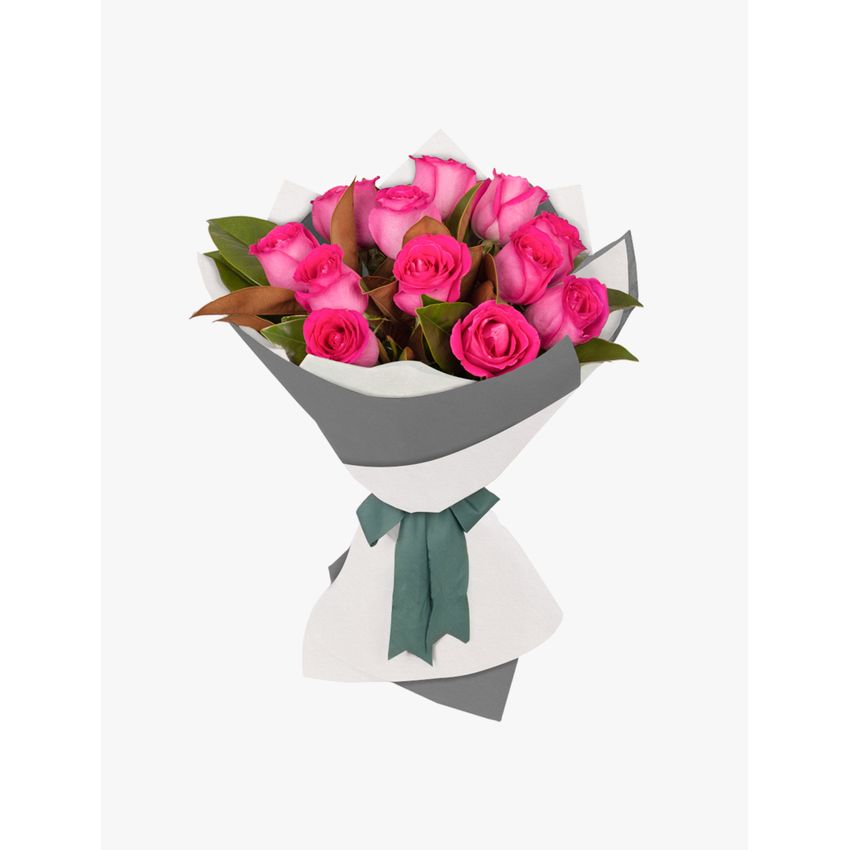 Long Stemmed Rose Bouquet Pink 12