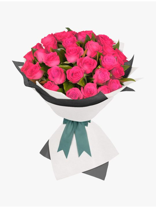 Long Stemmed Rose Bouquet Pink 36 Flowers