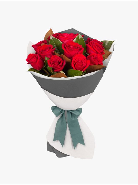 Long Stemmed Rose Bouquet Red 12 Flowers