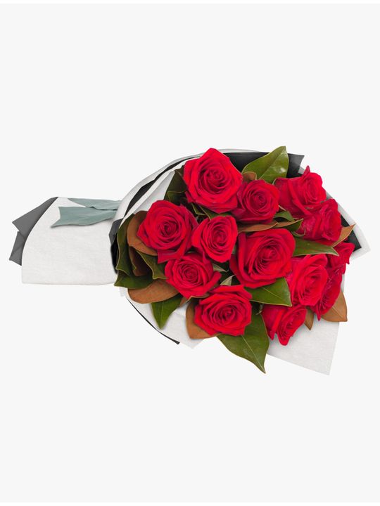 Long Stemmed Rose Bouquet Red 12 Flowers
