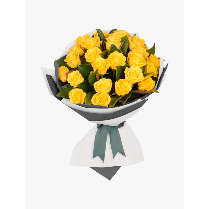 Long Stemmed Rose Bouquet Yellow 24