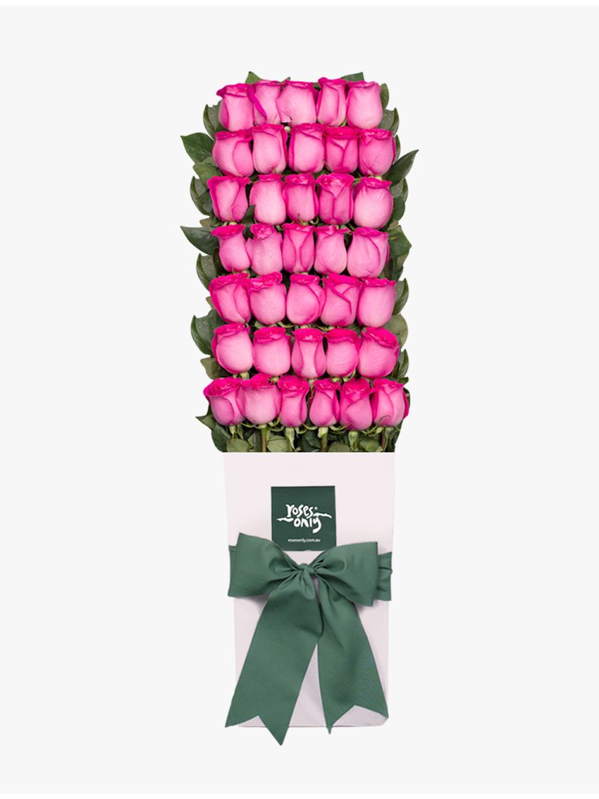 Long Stemmed Roses Gift Box Pink 36