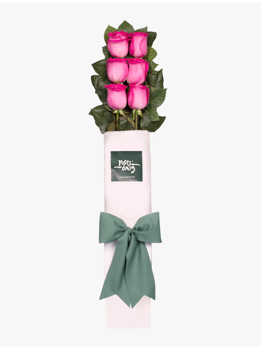 Long Stemmed Roses Gift Box Pink 6