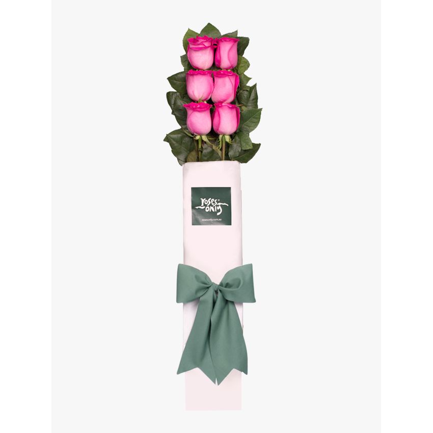 Long Stemmed Roses Gift Box Pink 6