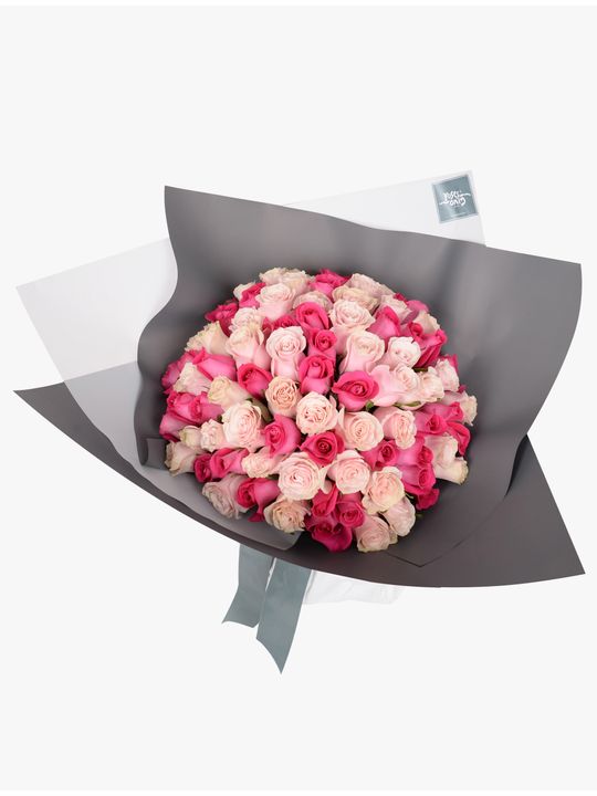 Lucky 99 Roses Bouquet Pink Flowers