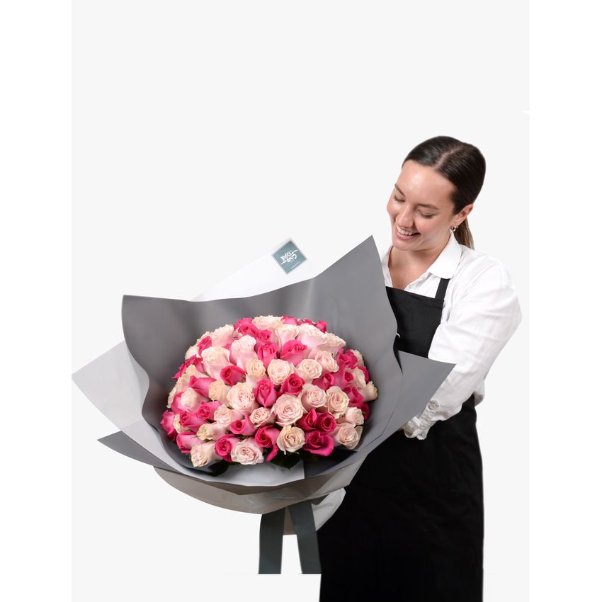 Lucky 99 Roses Bouquet Pink