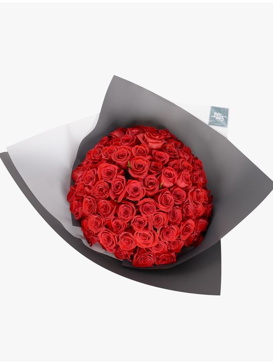 Lucky 99 Roses Bouquet Red Flowers