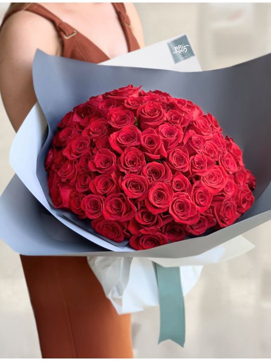 Lucky 99 Roses Bouquet Red Flowers