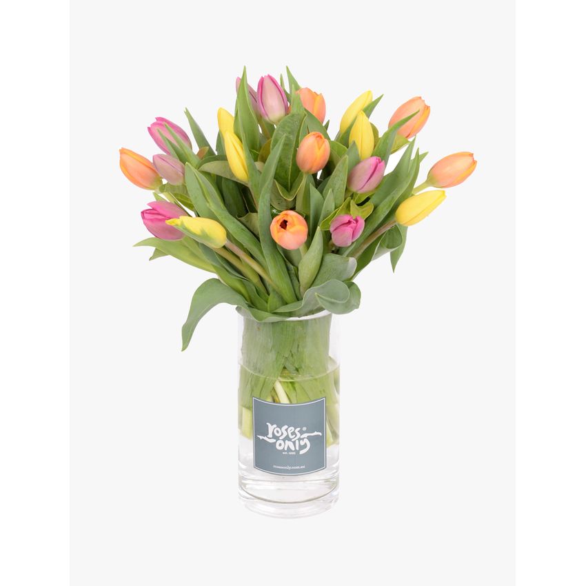 Tulip Bouquet Mixed 20 in Vase