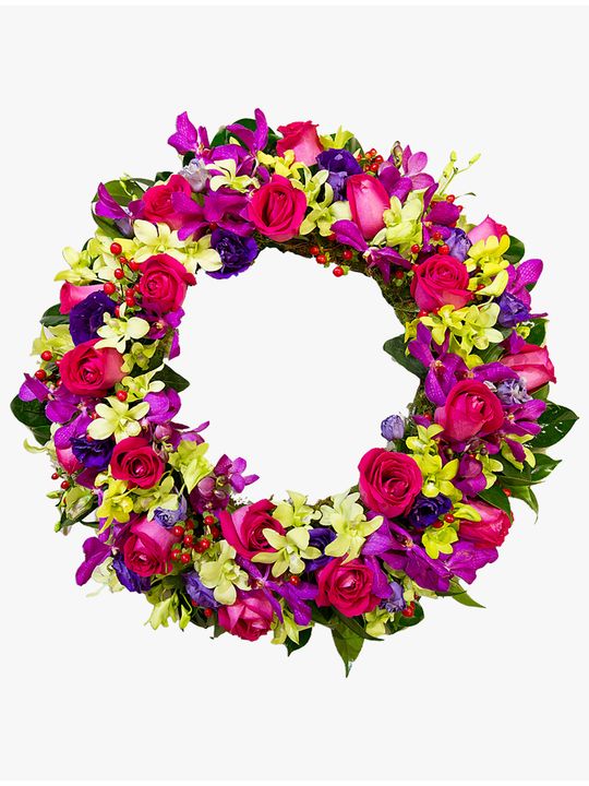 Mixed Wreath Large Flowers