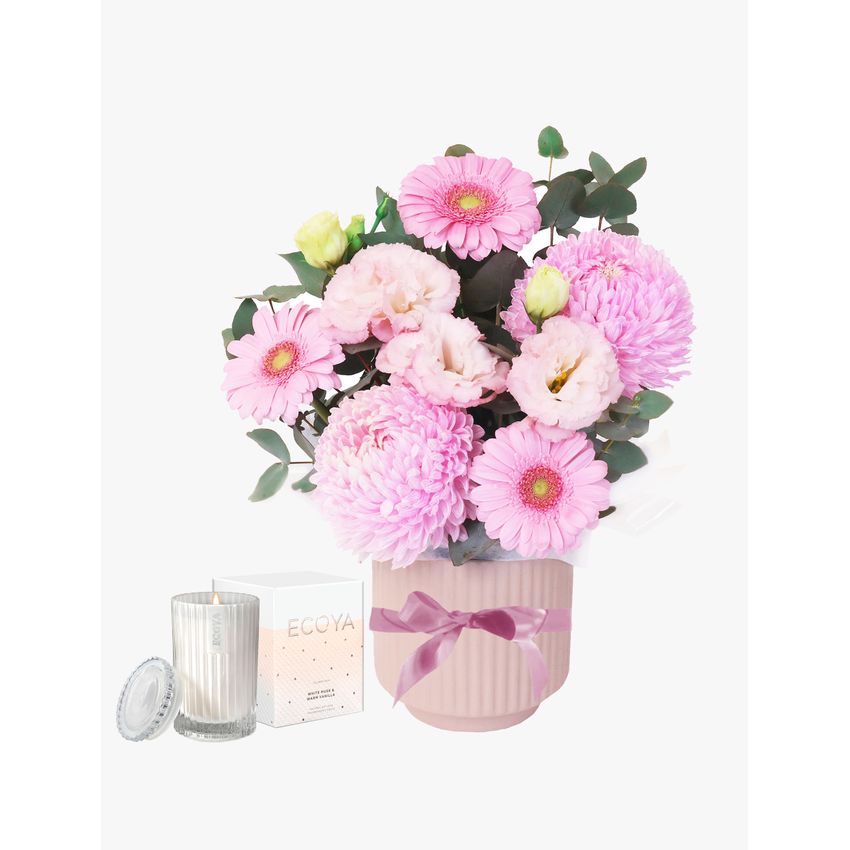 Sweetheart Posy with Candle & Ribbon