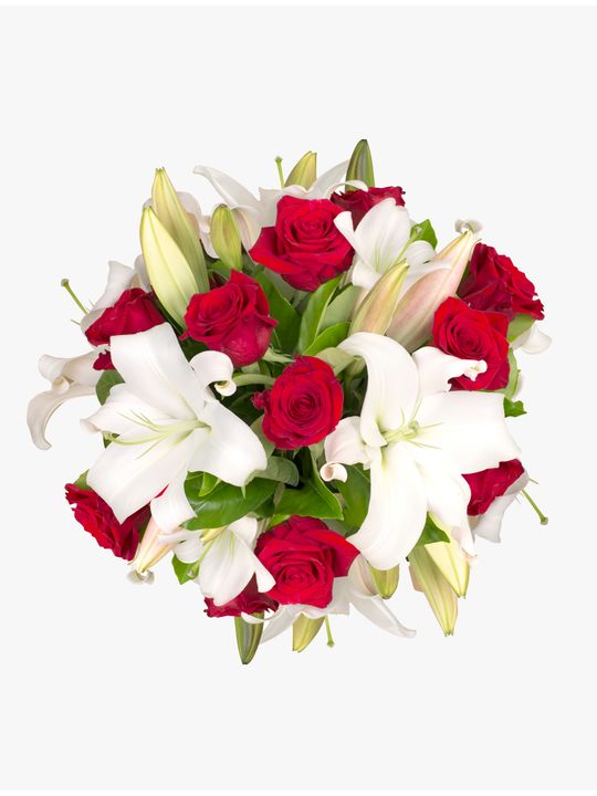 Rosy Bouquet in Vase Flowers