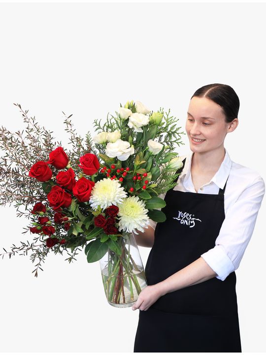 Ruby Bliss in Vase Flowers