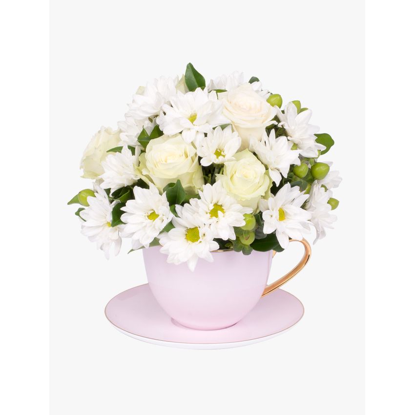 White Cottage Tea Cup