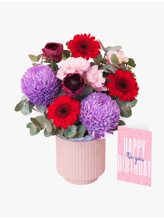 Twilight Posy with Birthday Card Flowers