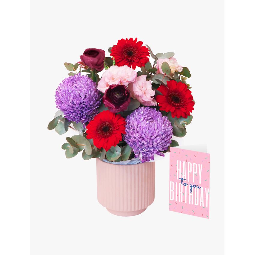 Twilight Posy with Birthday Card