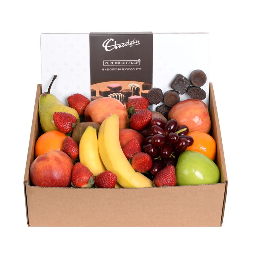 Classic Fruit Hamper with Dark Chocs