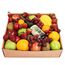 Classic Fruit Hamper with Red Wine Large Flowers