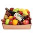 Classic Fruit Hamper with Red Wine Flowers