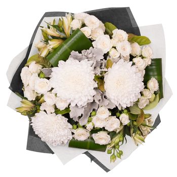 Elegant Bouquet in White & Green Flowers