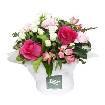 Pink Blush Hatbox - Petite Flowers