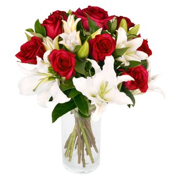Rosy Bouquet in Vase Flowers