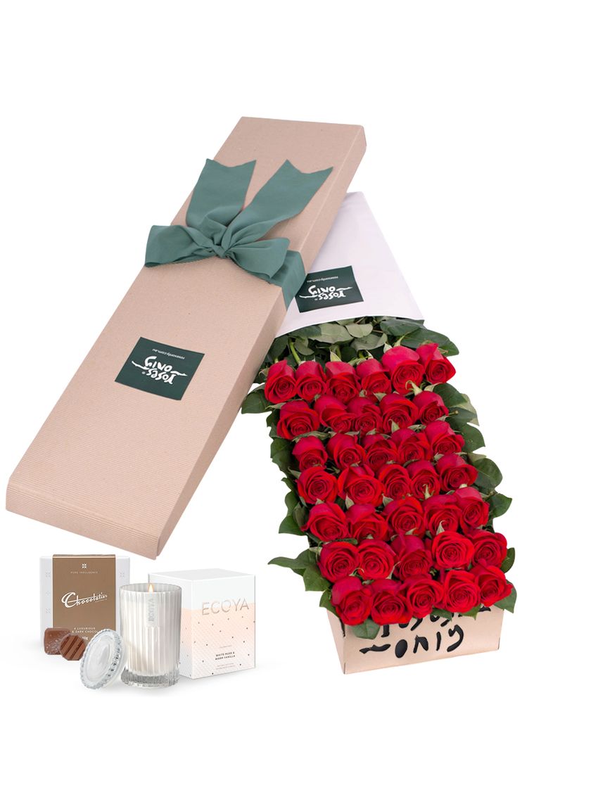 36 Red Roses Pamper for Valentine's Day Gift Box
