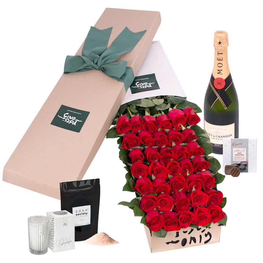 36 Red Roses Ultimate Indulgence for Valentine's Day Gift Box