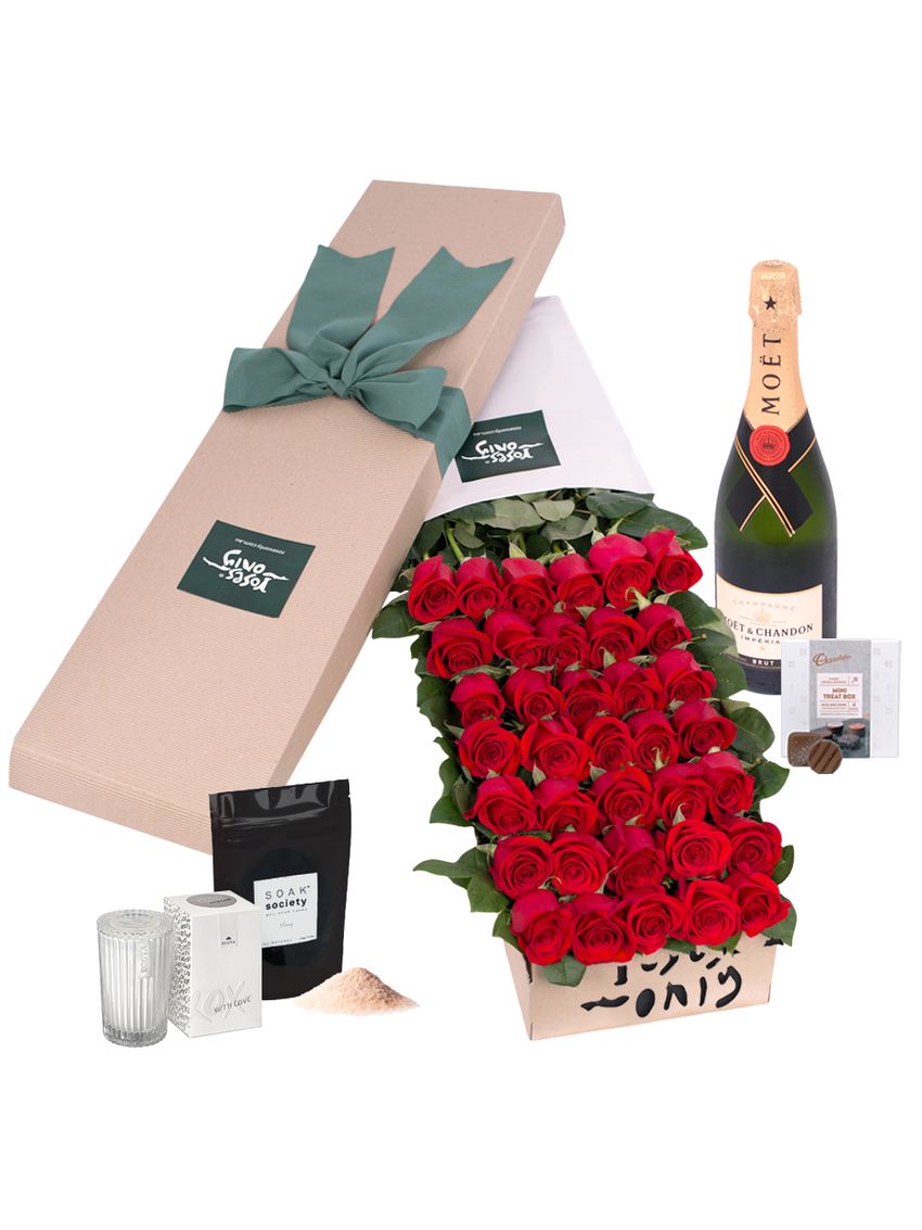 36 Red Roses Ultimate Indulgence for Valentine's Day Gift Box