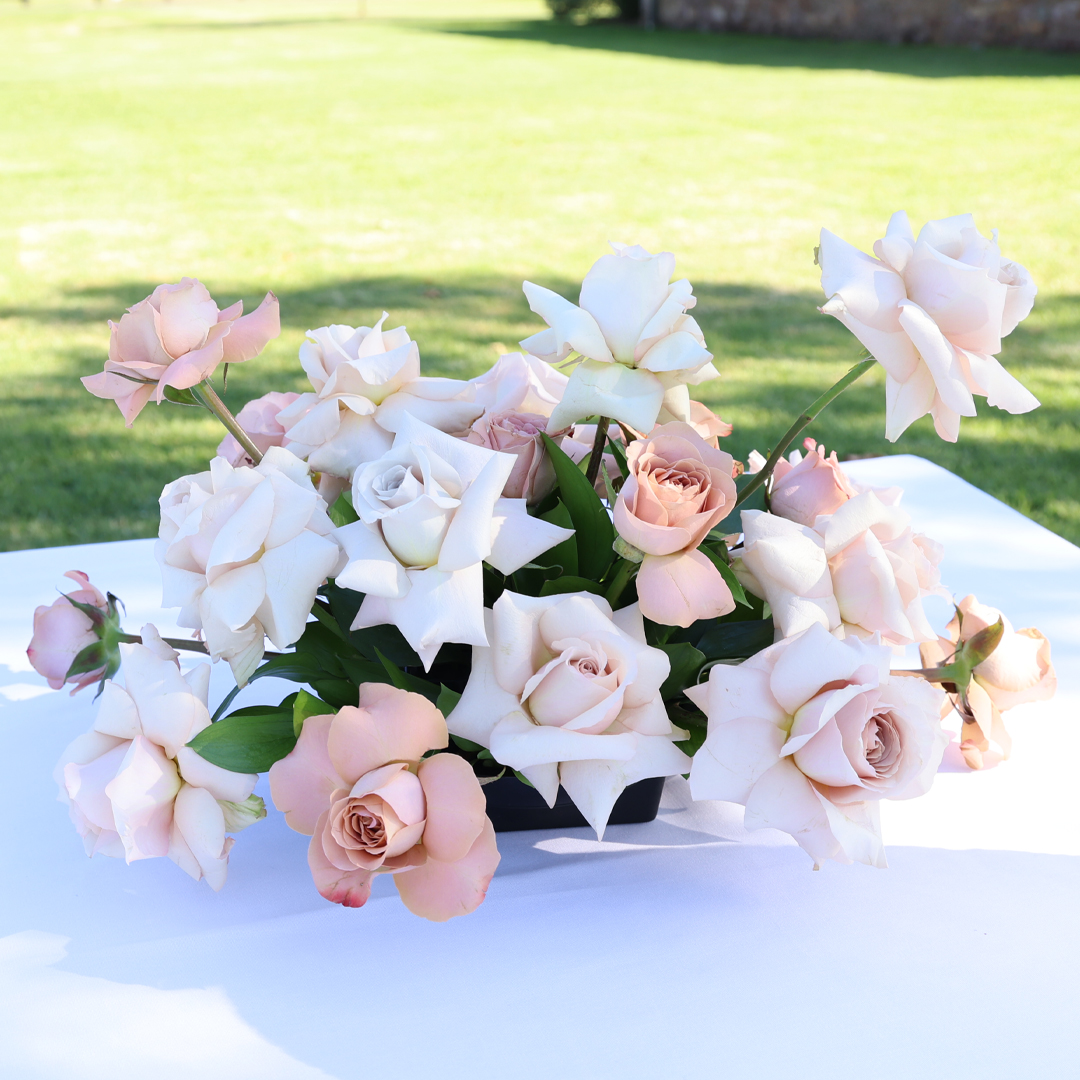 Floral wedding table arrangements